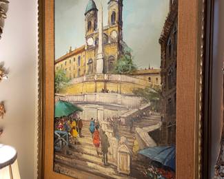 Framed Print 'The Spanish Stairs in Rome' by Vittorio Muscariello