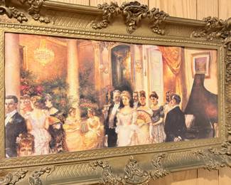 Ornately Framed Print "The Birthday Ball" by Vladimir Pervuninsky