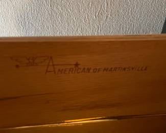 American of Martinsville Chinese Style Black Lacquered 6 Drawer Chest of Drawers