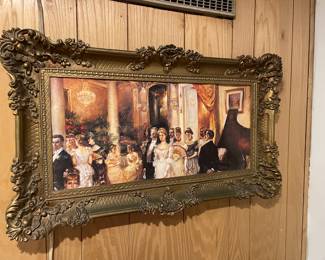 Ornately Framed Print "The Birthday Ball" by Vladimir Pervuninsky