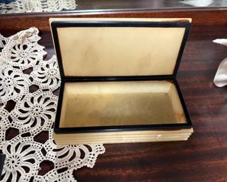 Carved Italian Alabaster Trinket Box