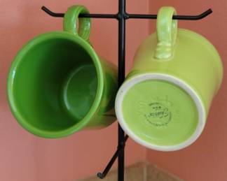 Fiesta Ware Green Coffee Mugs