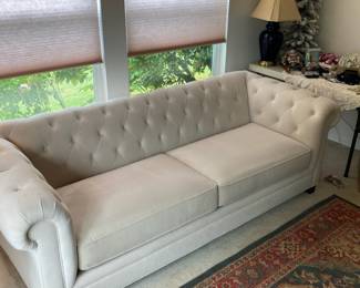 Martha Stewart Collection Macy's White Tufted Sofa