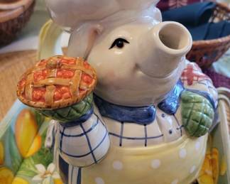 Fitz and Floyd Classics Pig Chef Pitcher
