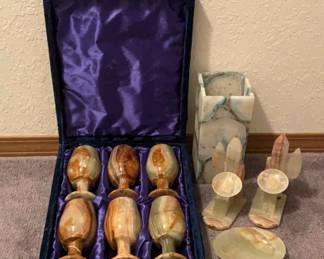 Marble Stone Goblets From PAKISTAN More.