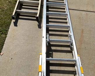 Two Aluminum Extension Ladders