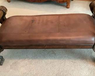 008 Rolled Arm Style Mahogany Bench