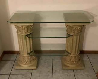 Glass Pillars Table