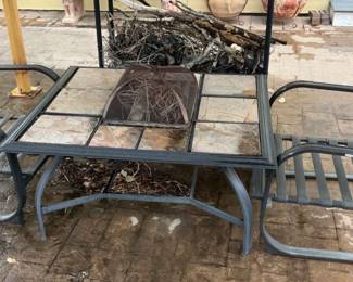 Fire Pit Chairs And Log Rack