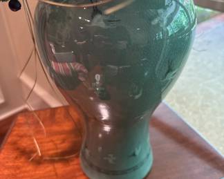 Celadon Vase "Cranes in Flight"