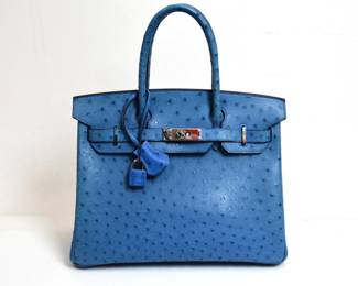 Lot 108 Hermes Birkin Ostrich Bag 30cm