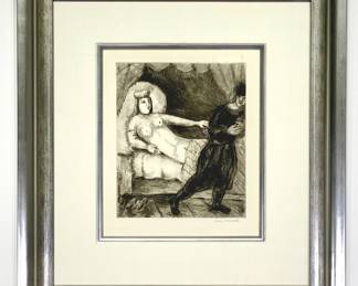Lot 161 Original Marc Chagall Etching La femme de Potiphar