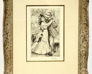 Lot 108 Original Pierre Auguste Renoir Etching La Danse