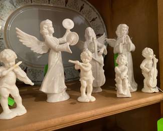 White Porcelain Angels made in Germany, Dresden
