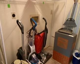 Vacuums by Hoover and Kirby, also 1 wet dry vac