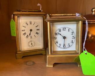 Antique Victorian Carriage Clocks, Waterbury Cock Company