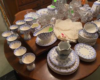 Blue and White China, Spode, Fleur de Lis, Copeland, England