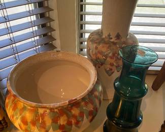 Large pot and vase, original design by Vohann of California