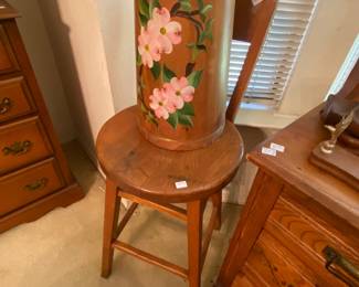 Antique Stool and Butter Churn