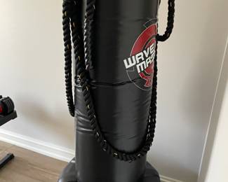 Wave Master black kickboxing bag with base