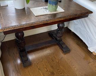 Another view of the trestle table (35.5" x 22" x 23") c. late 18th/early 19th century