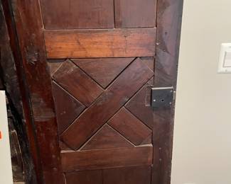 Inside of the door of the French Wardrobe closet - 17th century - (54.5" x 25.5" x 74.75")