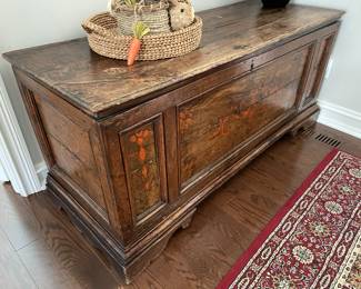Italian storage chest - late 17th century (64" x 23" x 27")