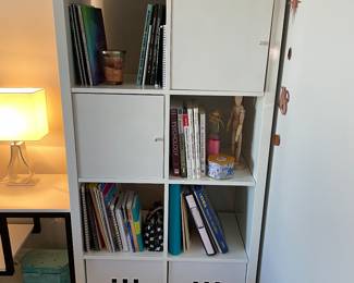 Another view of the storage shelving units - 2 available
