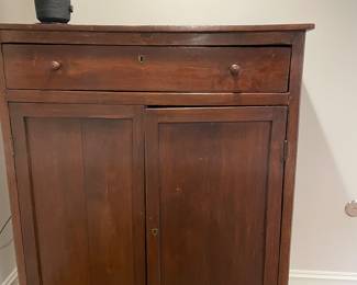 Pantry cabinet with upper drawer - mid 18th century (48.5" x 20" x 59")
