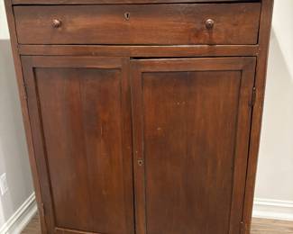 Pantry cabinet with upper drawer - mid 18th century (48.5" x 20" x 59")