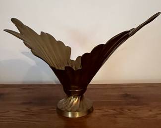 MID CENTURY BRASS VASE