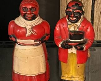 AUNT JEMIMA AND UNCLE MOSES SALT AND PEPPER SHAKERS
