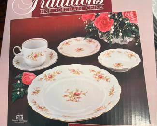HAVILAND MOSS ROSE CHINA BOXED SETS