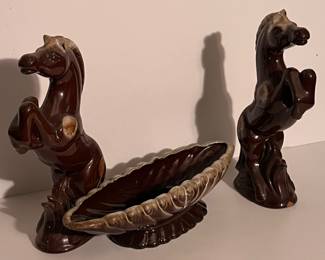 JAPANESE HORSES AND PLANTER