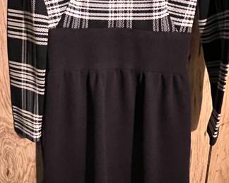 BLACK POLYESTER DAY DRESS