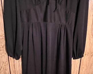 BLACK POLYESTER DAY DRESS