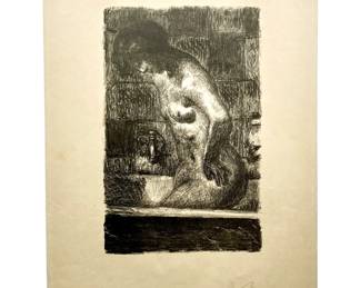 Pierre Bonnard, Femme Debout - Signed Lithograph c 1920s