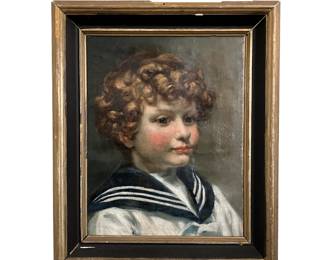 Portrait of Boy in Sailor outfit, c. 1890s. Artist unknown.