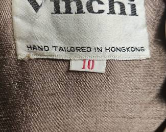 Label on jacket