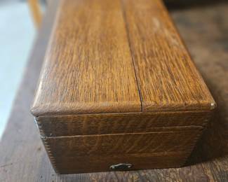 Antique wood catalog box