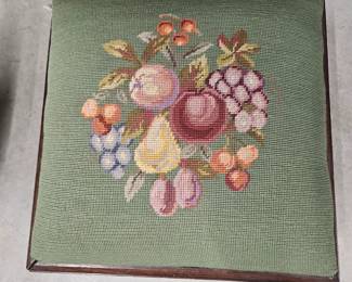 Needlepoint foot stool