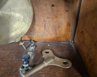 Key to wind antique wood clock