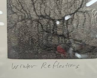 Winter reflection drawing