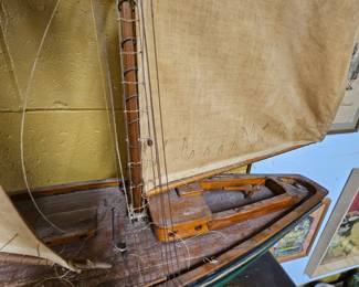 Detail on schooner ship