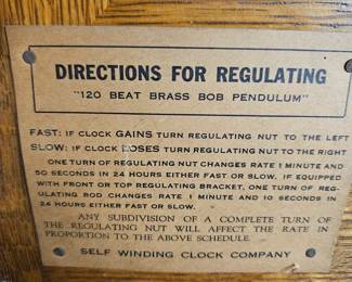 Signage on clock