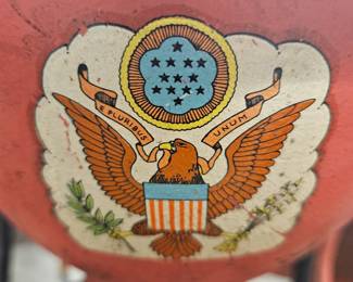 Decal on antique coffee grinder