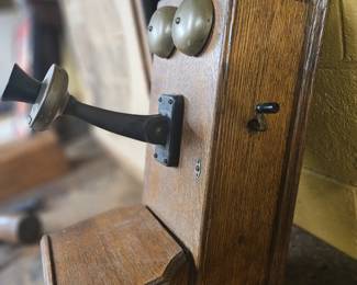 Side view western electric wall phone