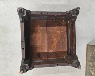Bottom view of foot stool