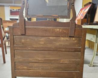 Back view of dresser