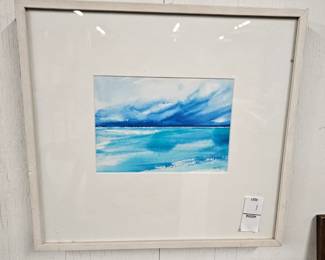Framed seascape water color